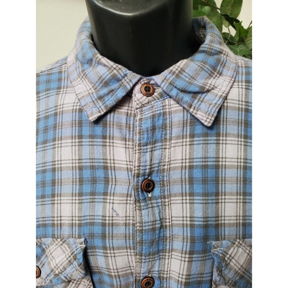 Urban Outfitter Mens Blue Cotton Collared Long Sleeve Buttons Down Shirt Size XL - Picture 2 of 11